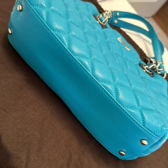 KATE SPADE Sm Maryanne Gold Coast mid teal hand bag quilted original dust bag - Picture 5 of 16